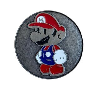 Vintage Super Mario Bros buckle belt red blue round unisex Nintendo video game